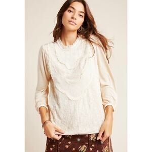 Tiny by Anthropologie Finja Embroidered Top